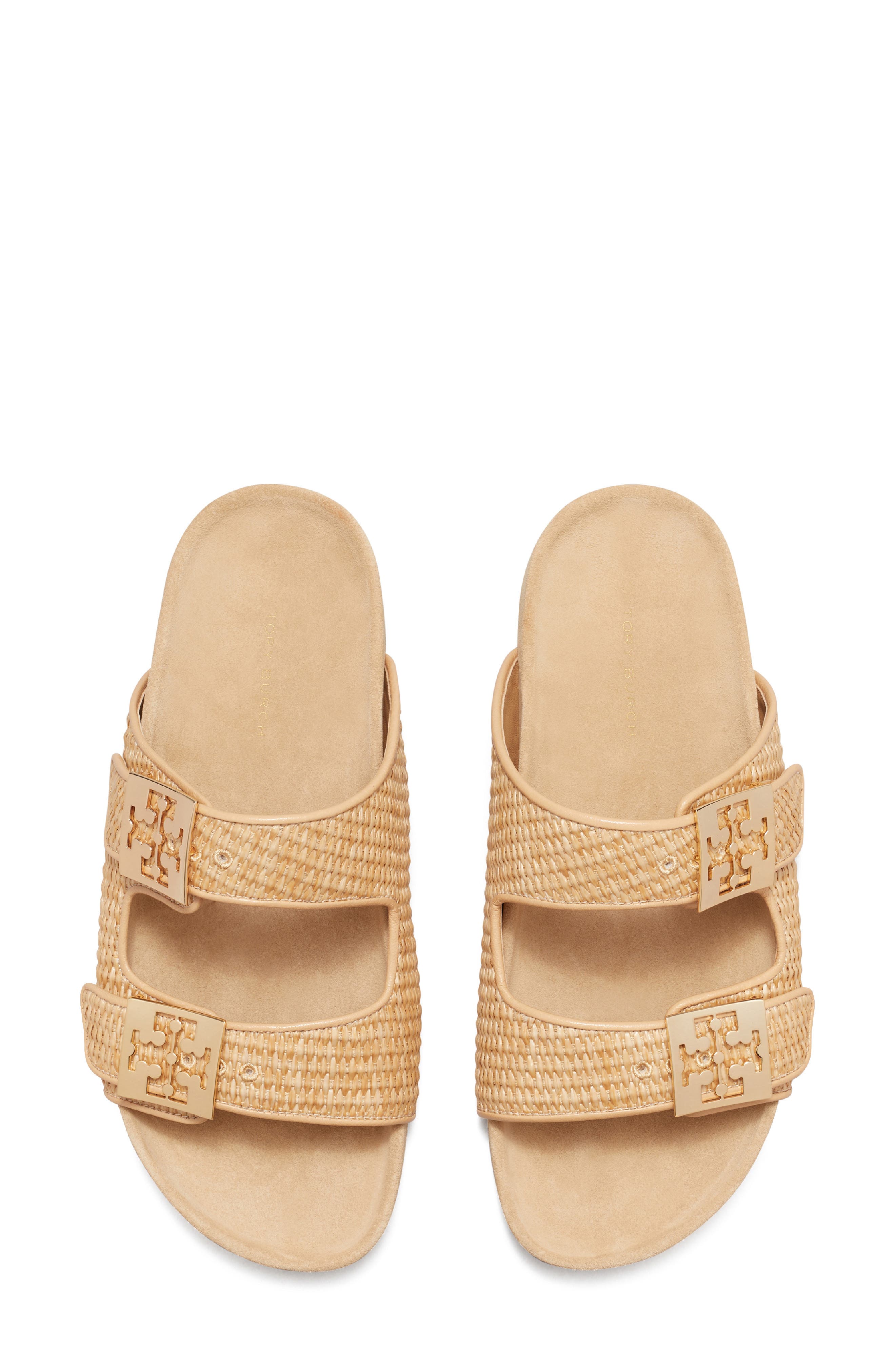 Tory Burch Mellow Slide Sandal, Alternate, color, Light Camel / Light Teak