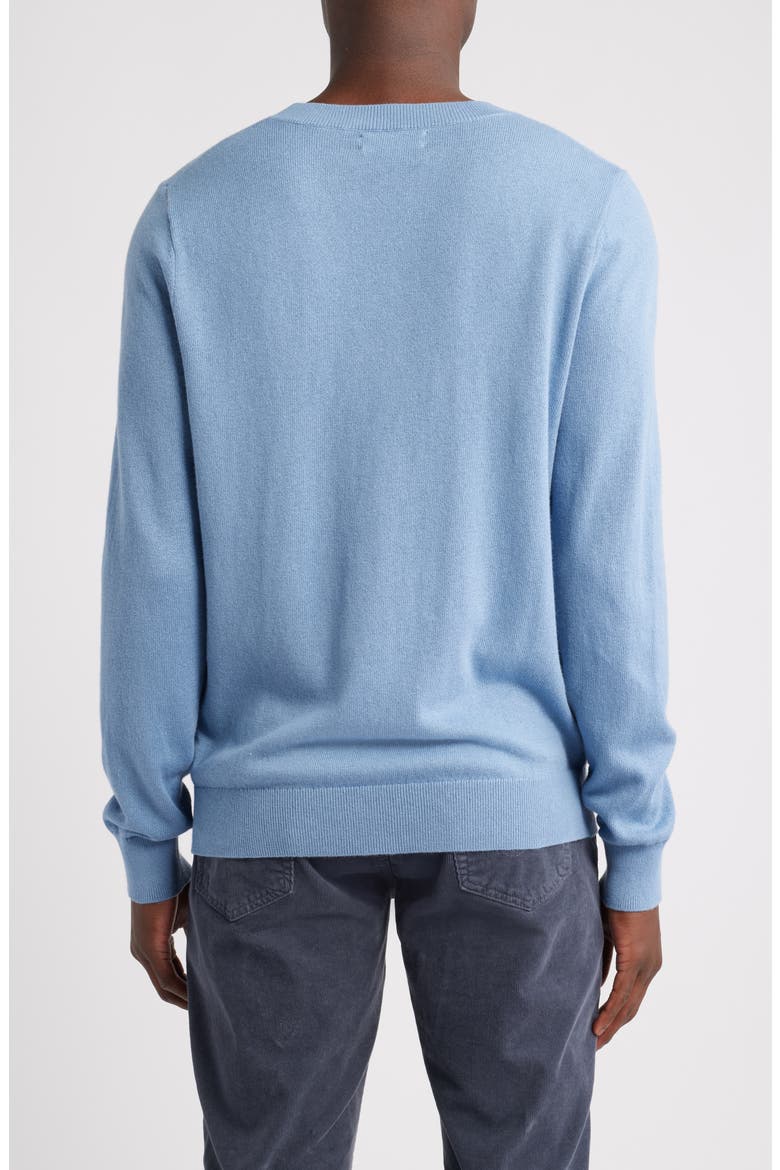 Crewneck Cotton & Cashmere Sweater, Alternate, color, BLUE POND