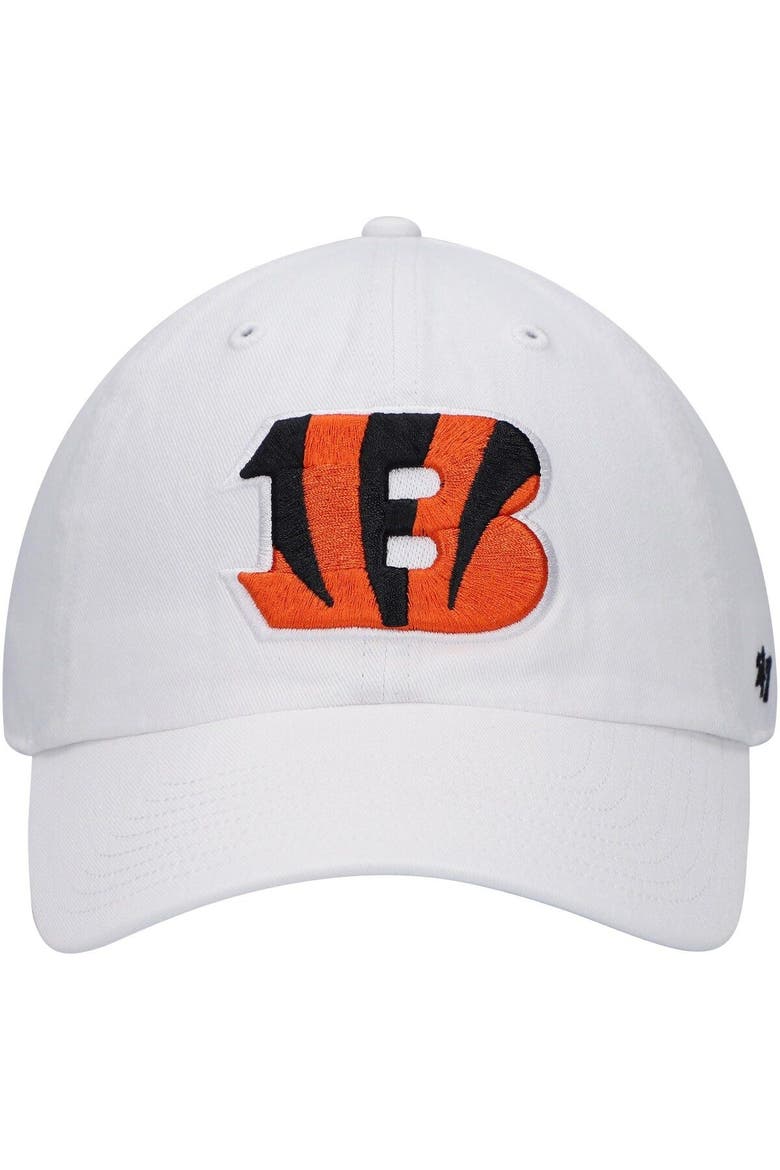 Men's '47 White Cincinnati Bengals Clean Up Adjustable Hat, Alternate, color, White