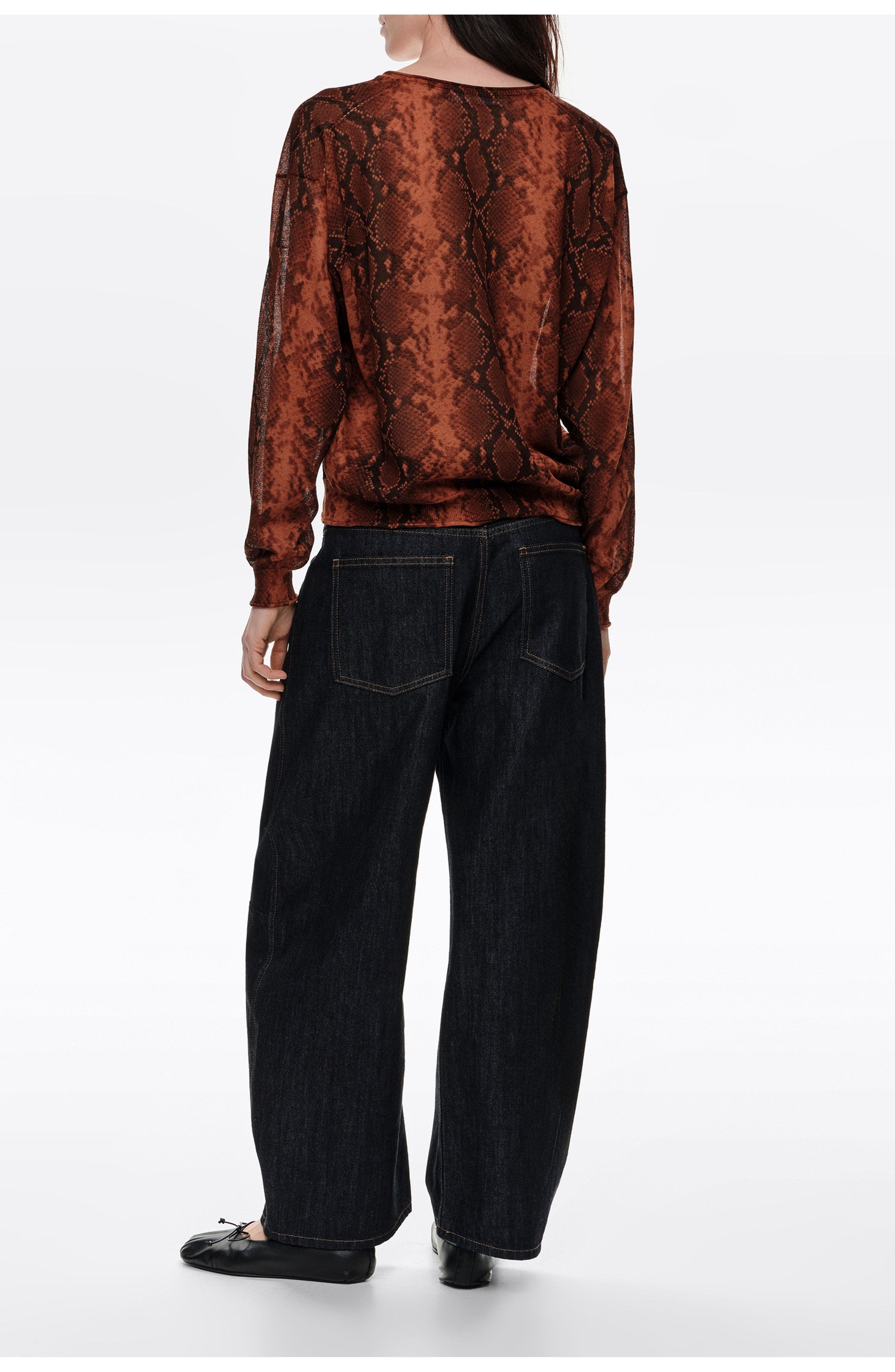 BIMBA Y LOLA Snake V-neck Sweater (Women) | Nordstrom