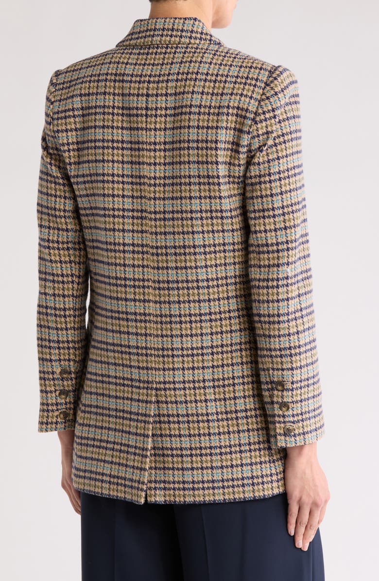 L'AGENCE Aimee Houndstooth Double Breasted Blazer, Alternate, color,