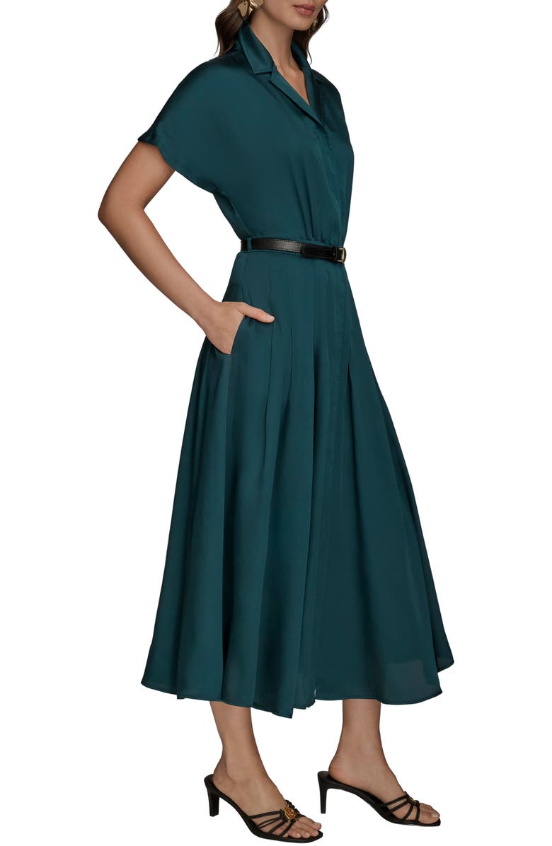 Donna Karan New York Short Sleeve Belted Shirtdress, Alternate, color, Hudson