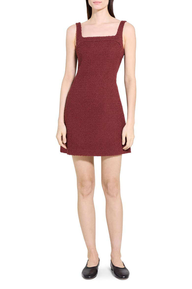 Sleeveless Tweed Minidress, Main, color, OXBLOOD RED - 2PY