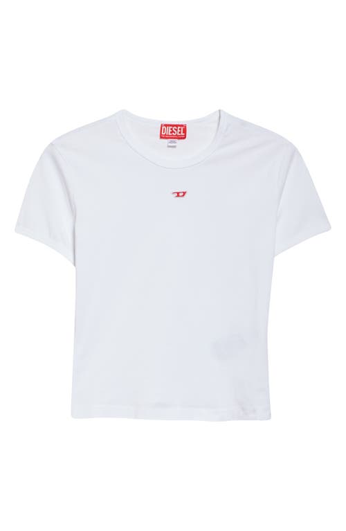 Diesel T-uncutie Stretch-cotton T-shirt In White