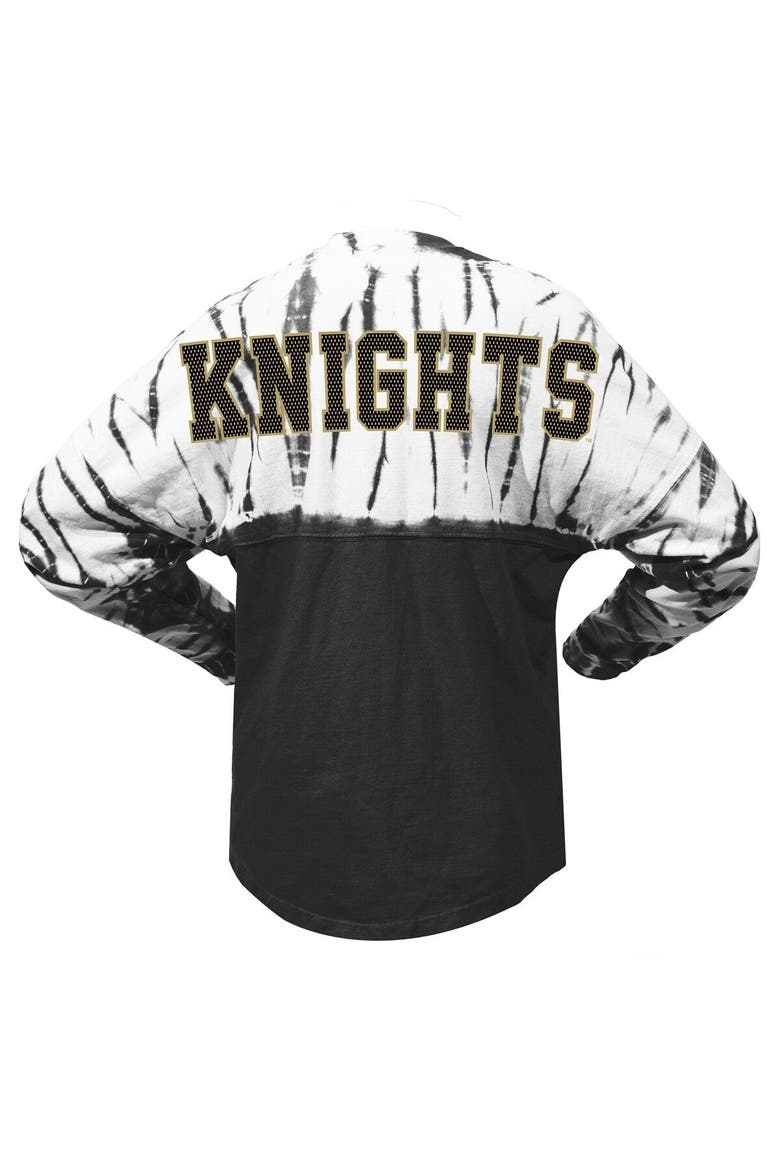 Women's Black UCF Knights Tie-Dye Long Sleeve Jersey T-Shirt, Alternate, color, Black