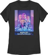 KPop Demon Hunters Women's KPop Demon Hunters Trio Poster Graphic T-Shirt