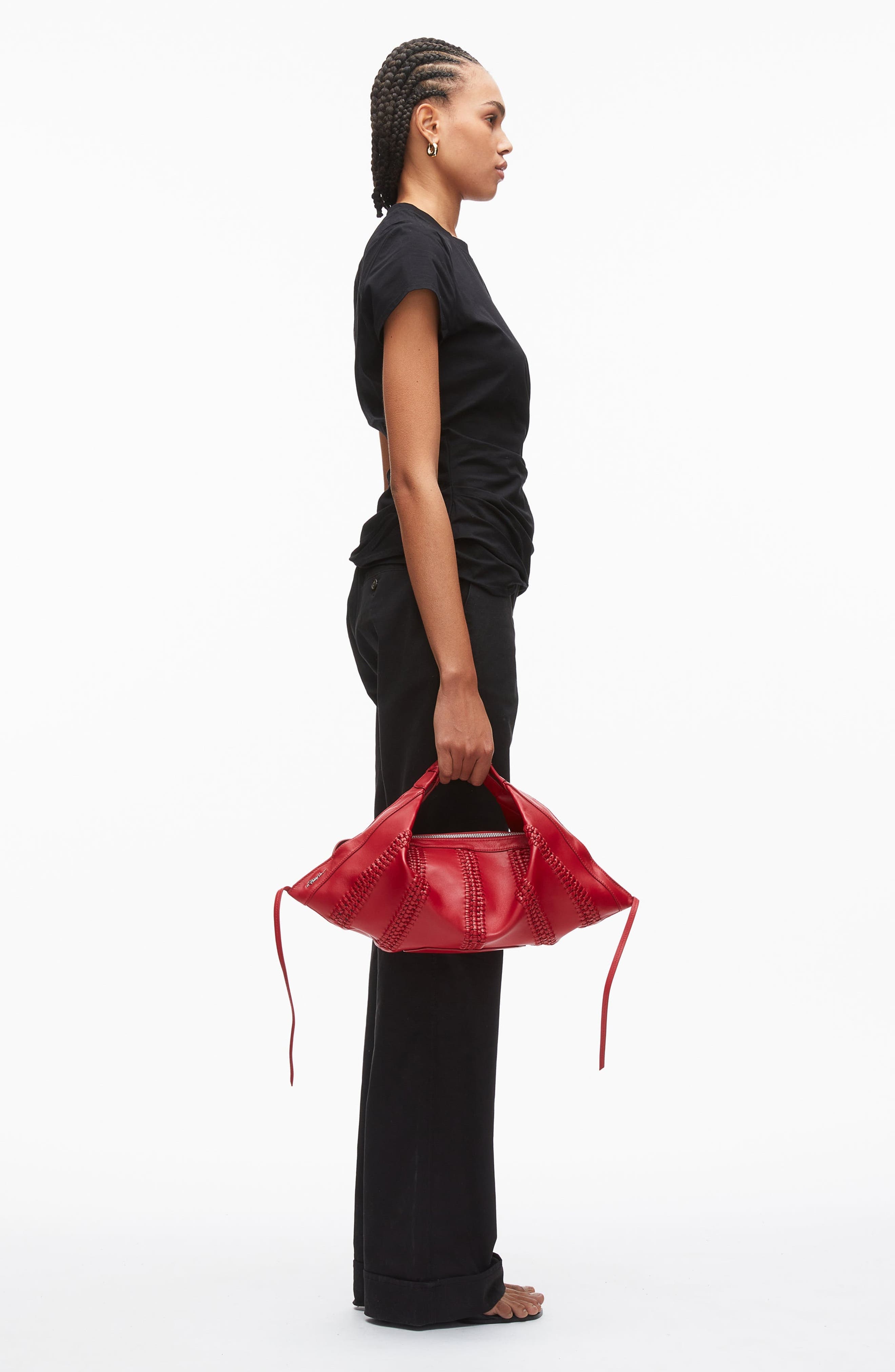 Leather Craft Luna Bag, Alternate, color, Lipstick