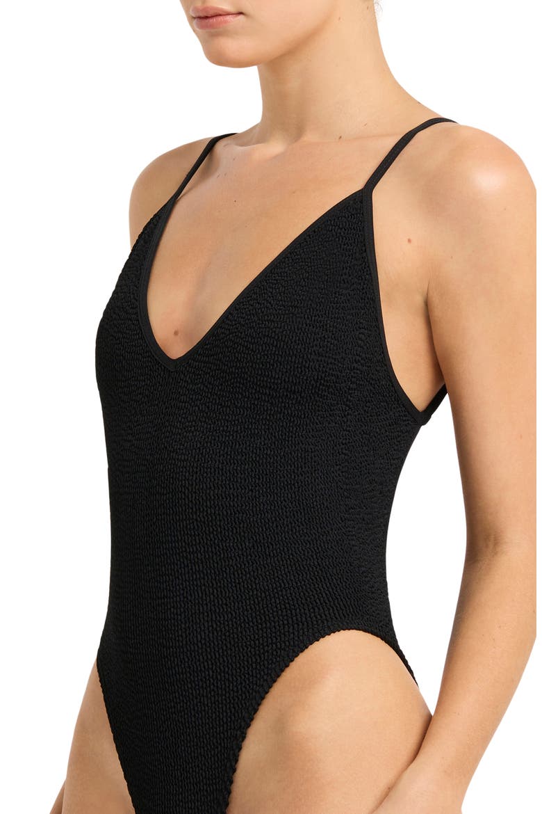 Elena One-Piece Swimsuit, Alternate, color, BLACK RECYCLED