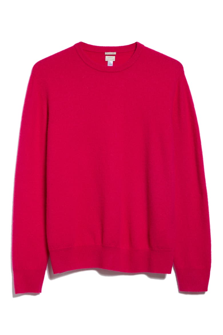 Men's Crewneck Cashmere Sweater, Alternate, color, MULBERRY