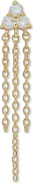 Anzie Cléo Shana Trio Diamond Mini Fringe Earring