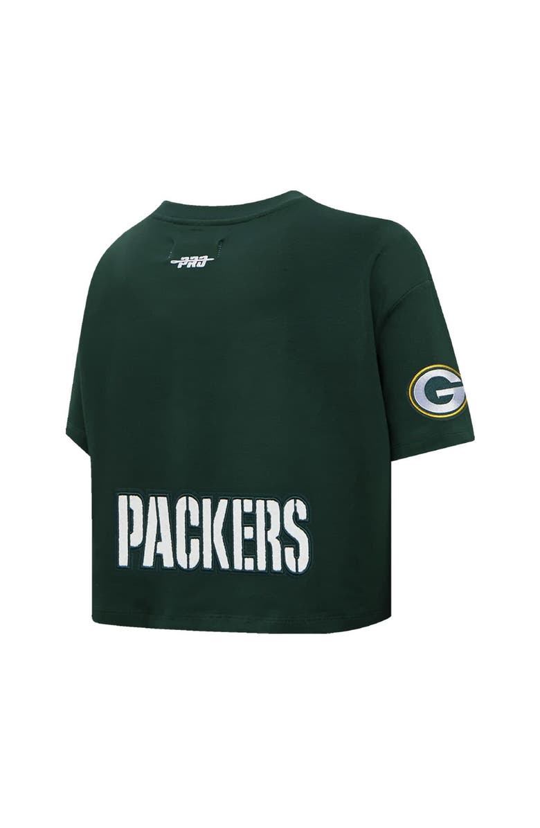 PRO STANDARD Women's Pro Standard Jordan Love Green Green Bay Packers Player Name & Number Cropped Boxy T-Shirt, Alternate, color, Green