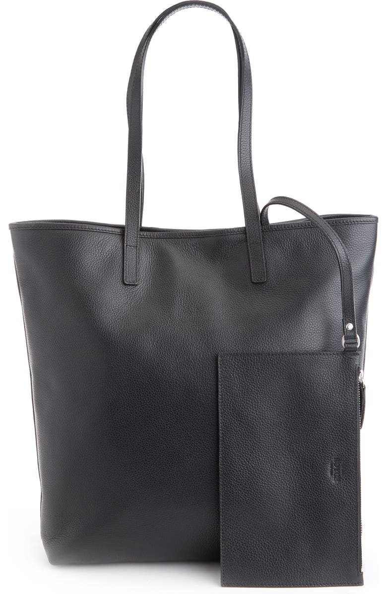 ROYCE New York Tall Leather Tote with Wristlet, Alternate, color,