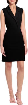 Donna Morgan Tuxedo Sleeveless Sheath Dress