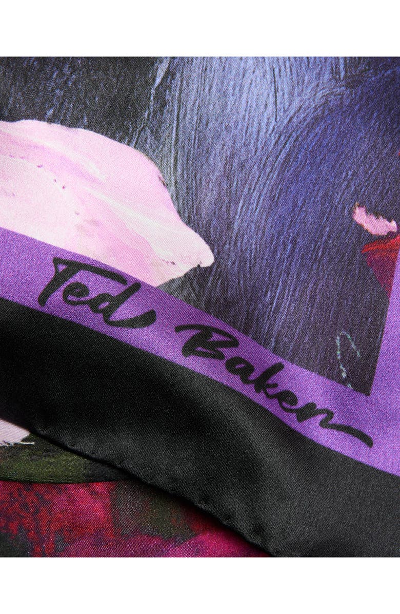 Ted Baker London Ellenn's Floral Silk Square Scarf, Alternate, color, 