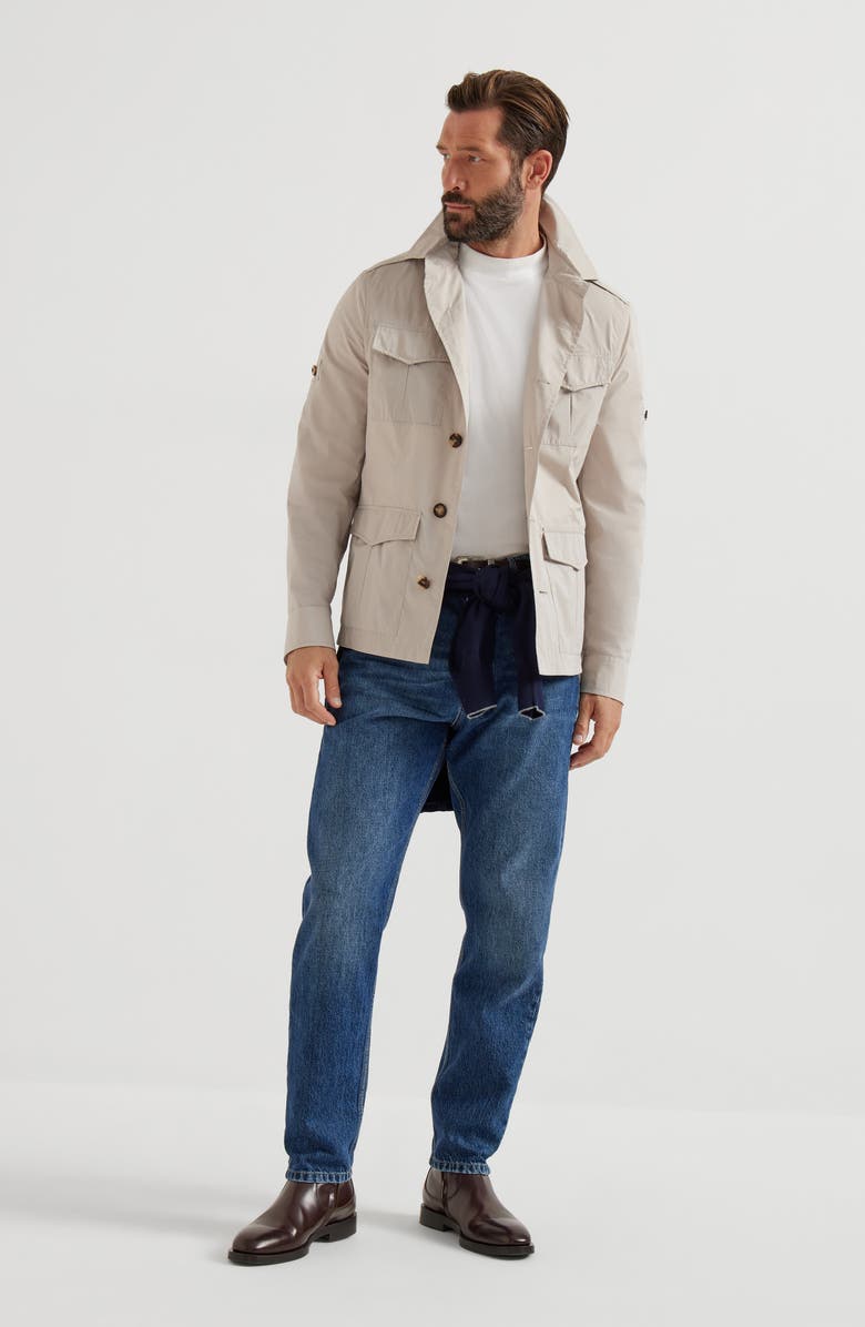 Brunello Cucinelli Unlined safari jacket, Alternate, color, Cool Beige