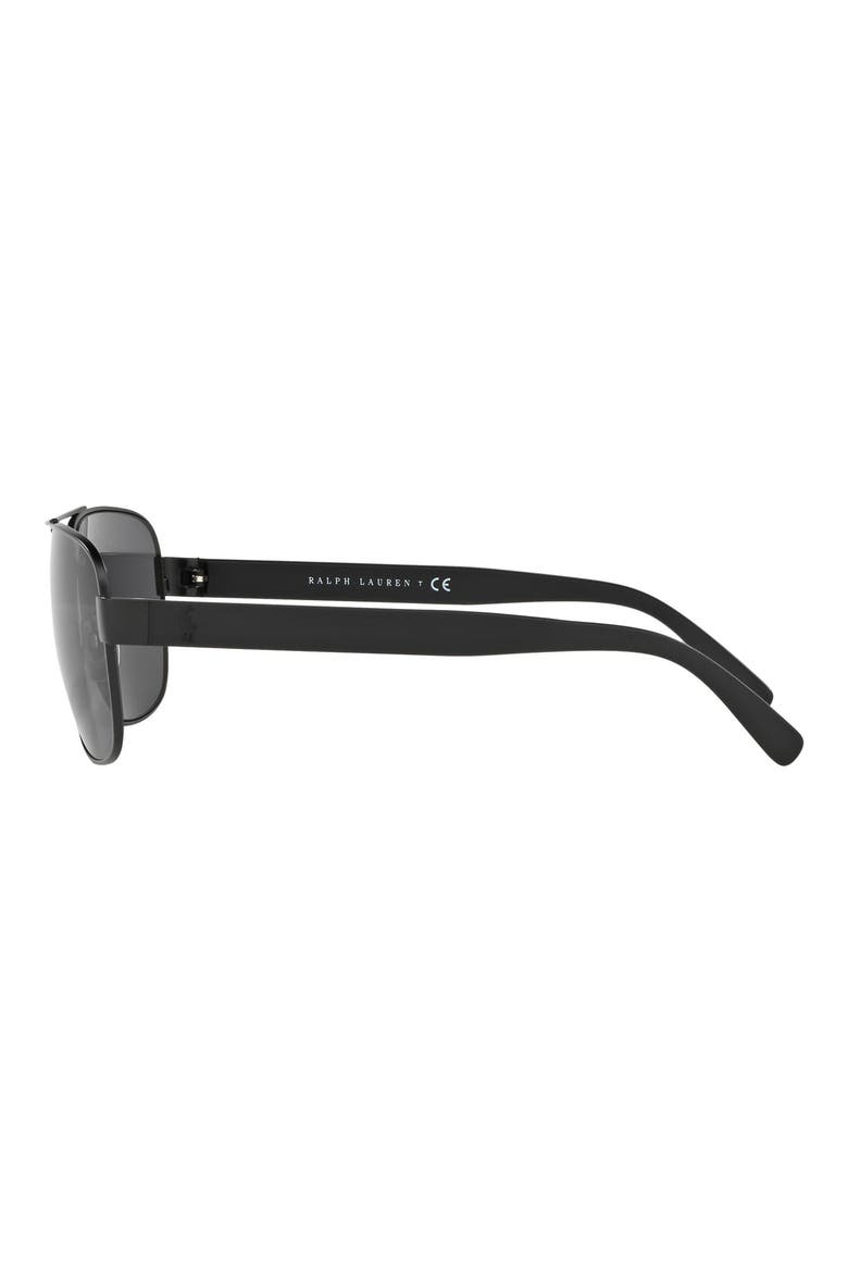 60mm Aviator Sunglasses, Alternate, color, MATTE BLACK