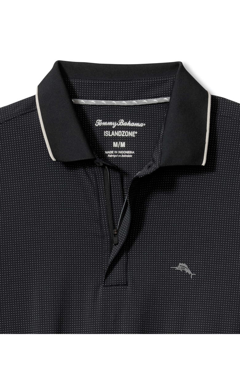 Tommy Bahama Palm Desert Half Zip Polo Shirt, Alternate, color, Jet Black