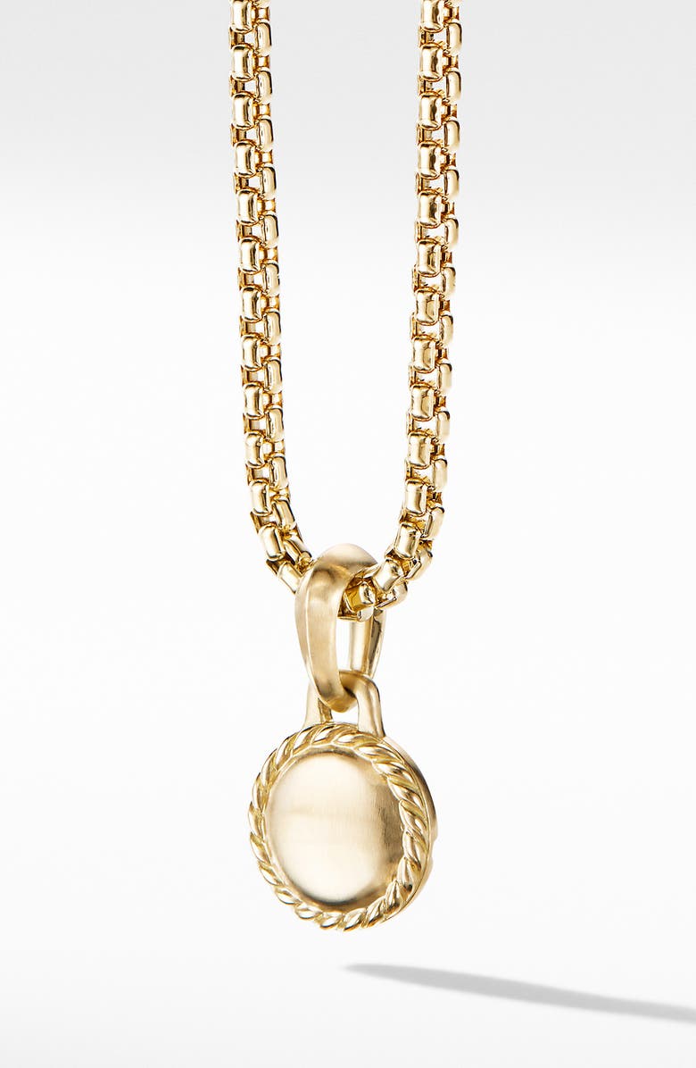 David Yurman Evil Eye Amulet in 18k Yellow Gold with Emerald, Alternate, color,