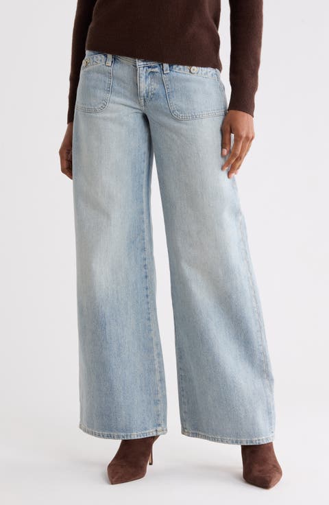 Super Low Rise Ultra Wide Leg Jeans