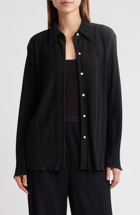 Plissé Button-Up Shirt