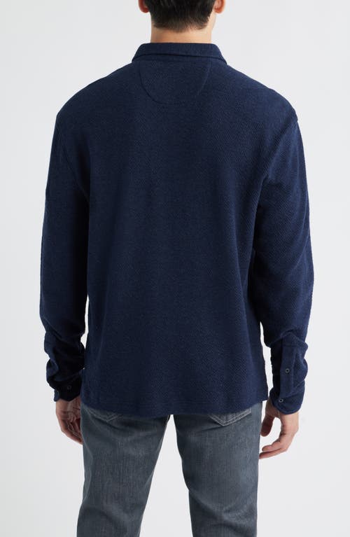 Johnnie-o Alwin Long Sleeve Polo In Blue