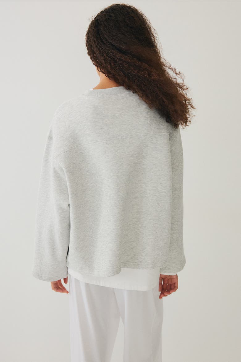 Oversized Sweatshirt, Alternate, color, Light gray melange