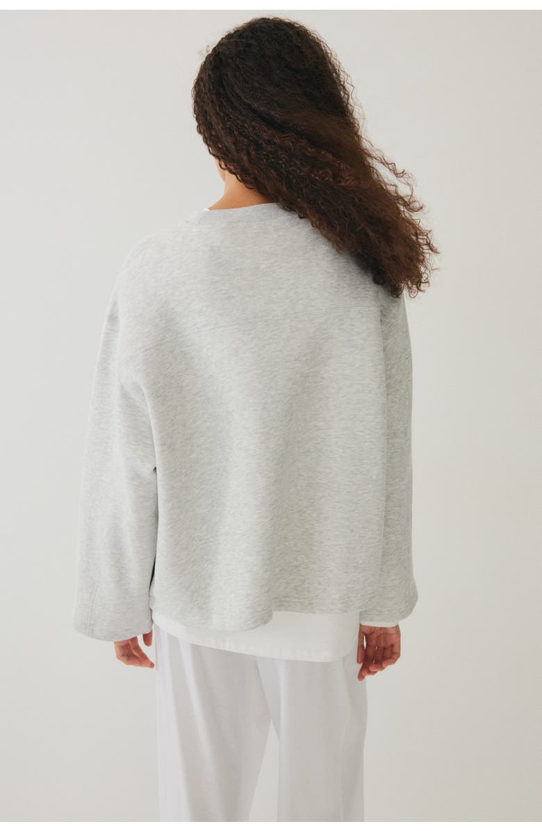 H&M Oversized Sweatshirt, Alternate, color, Light Gray Melange