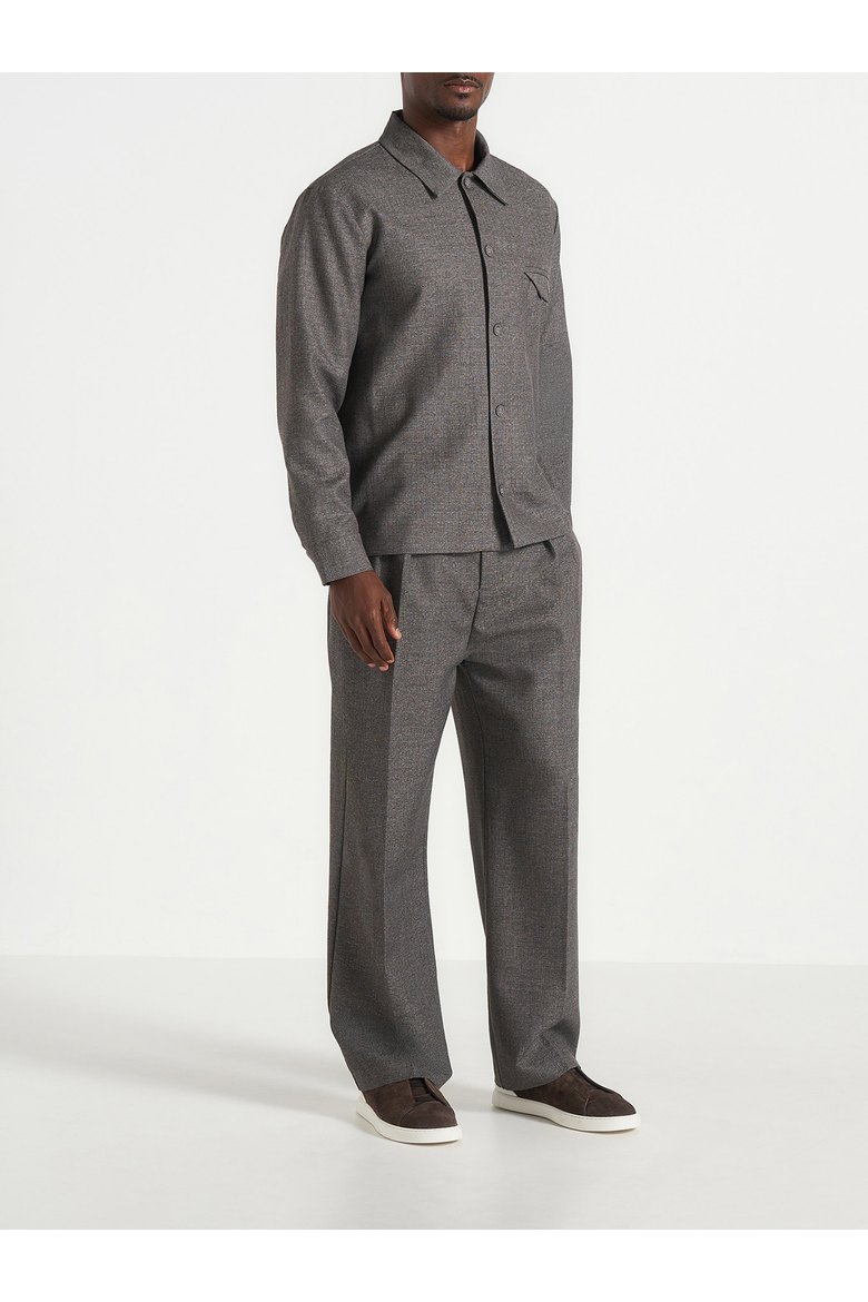Pierre Pleated Tailored Trousers, Alternate, color, Dark Grey