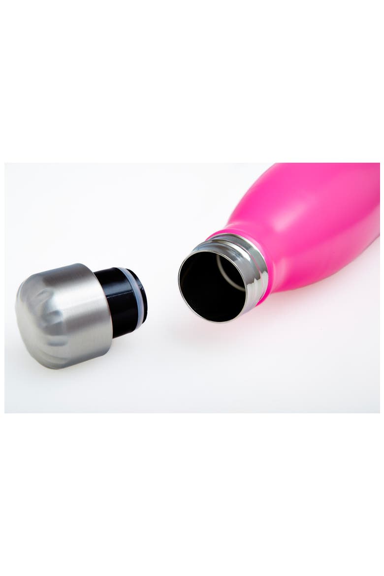 'Hand Painted Satin Collection' Water Bottle, Alternate, color, BIKINI PINK