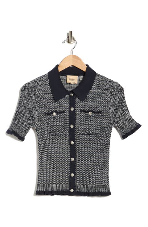 Herringbone Cardigan Sweater