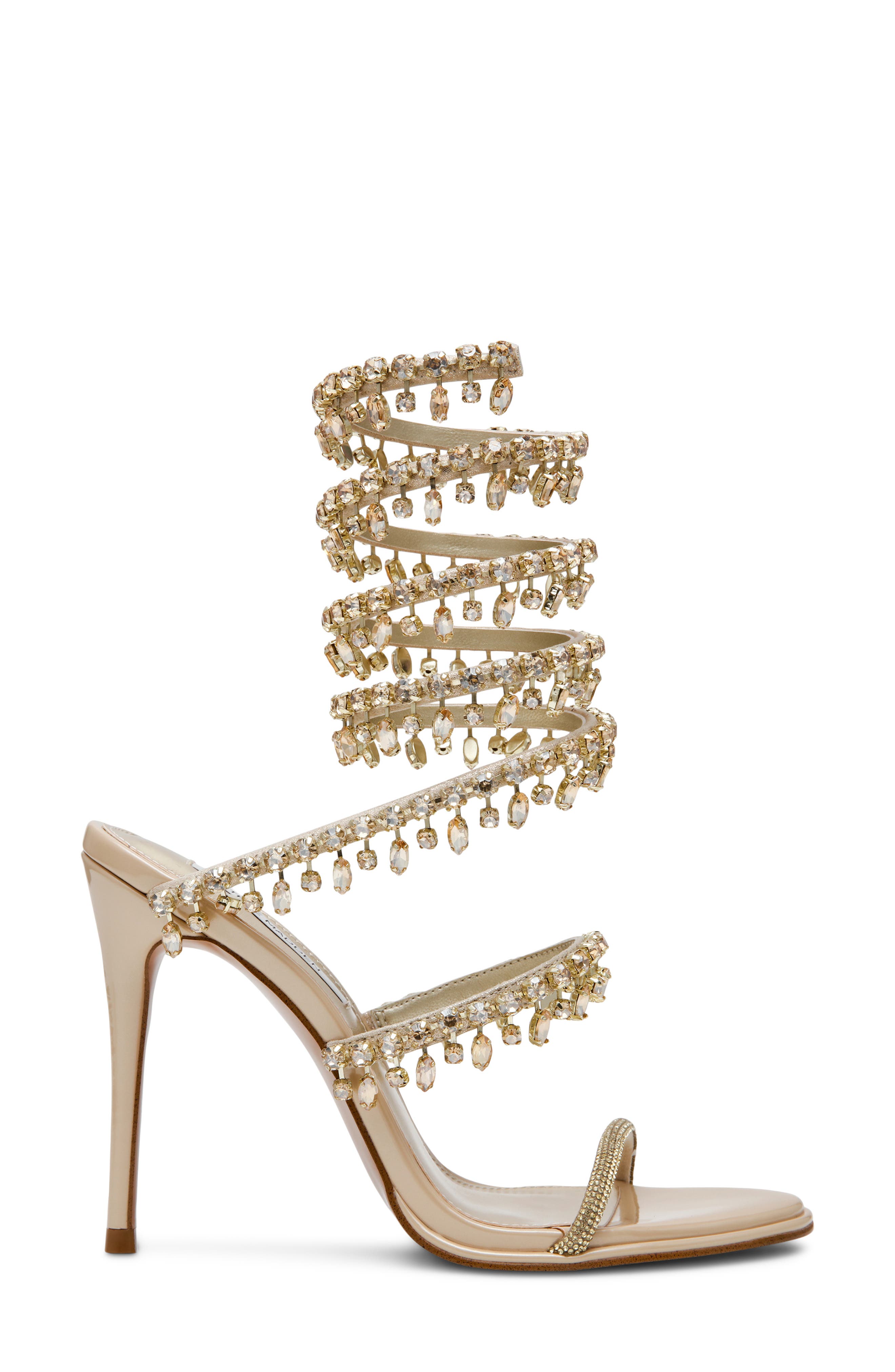 Steve Madden Gorgina Ankle Wrap Sandal, Alternate, color, Champagne