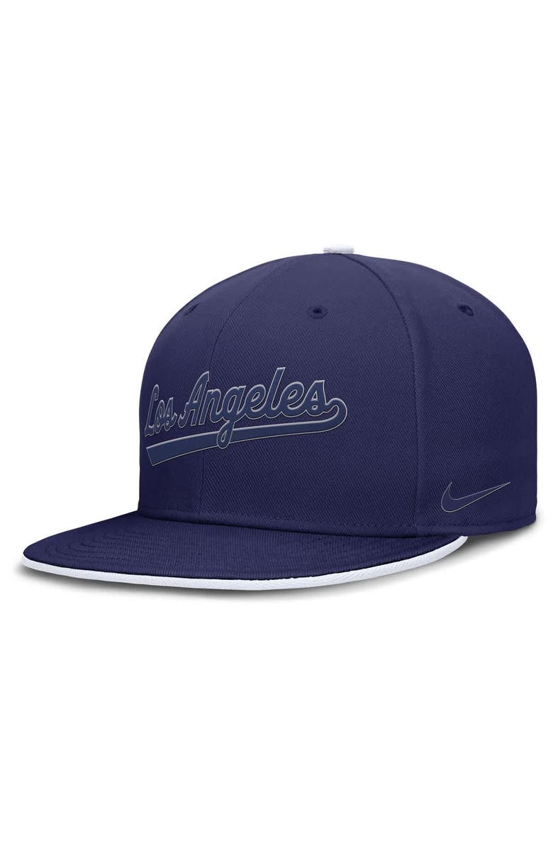 Nike Men's Nike Royal Los Angeles Dodgers Wordmark Dri-FIT Round Bill True Fitted Hat, Main, color, Royal