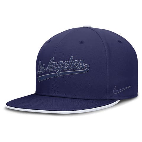Men's Nike Royal Los Angeles Dodgers Wordmark Dri-FIT Round Bill True Fitted Hat