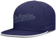 Nike Men's Nike Royal Los Angeles Dodgers Wordmark Dri-FIT Round Bill True Fitted Hat