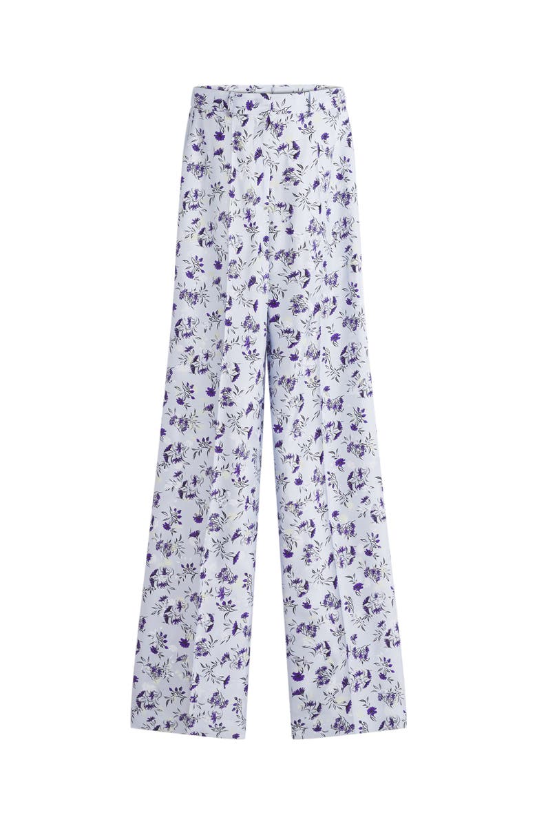 Lanvin Printed Wide Leg Silk Pants, Main, color,
