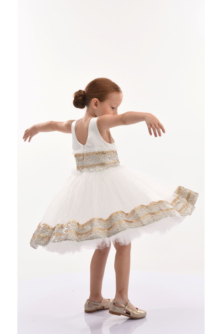 Lorelei Sequin Hem Dress, Alternate, color, White