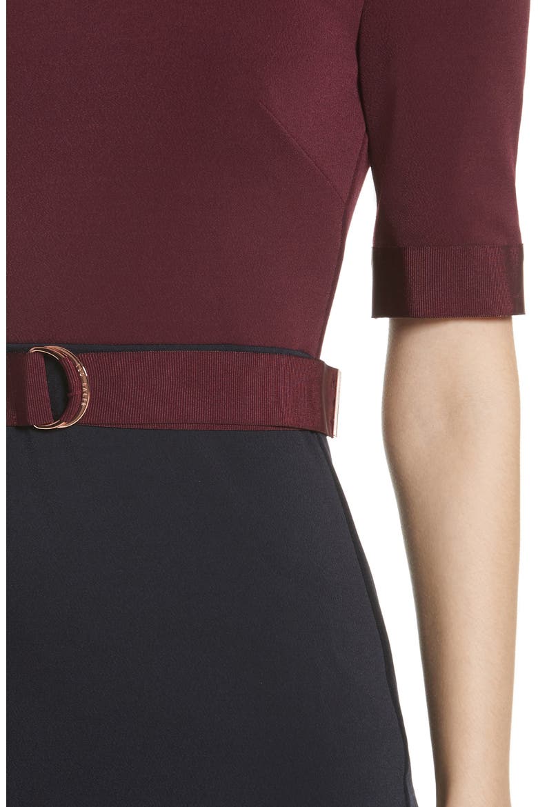 Wandee Ponte Body-Con Dress, Alternate, color, NAVY