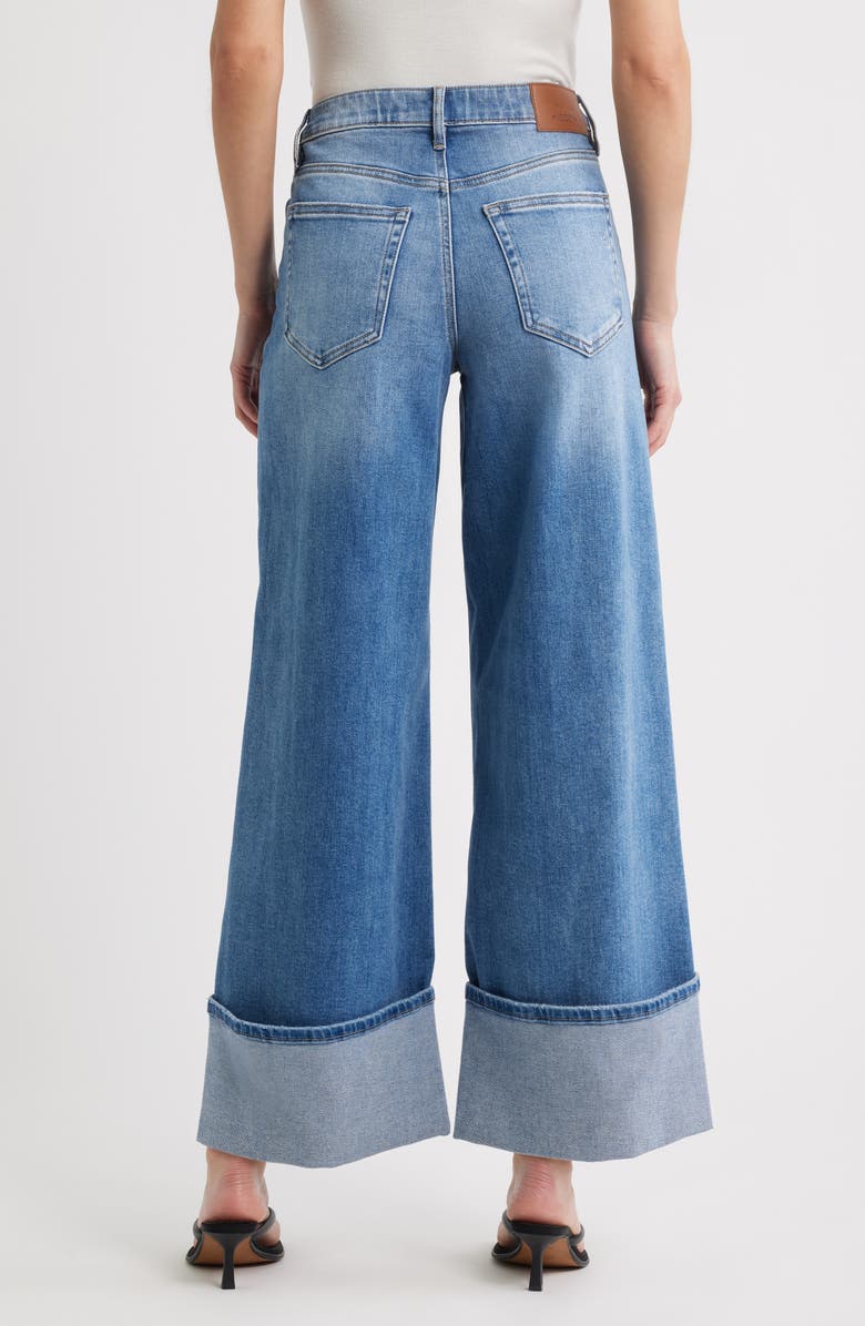 HIDDEN JEANS Cuffed Wide Leg Jeans, Alternate, color, Medium Wash