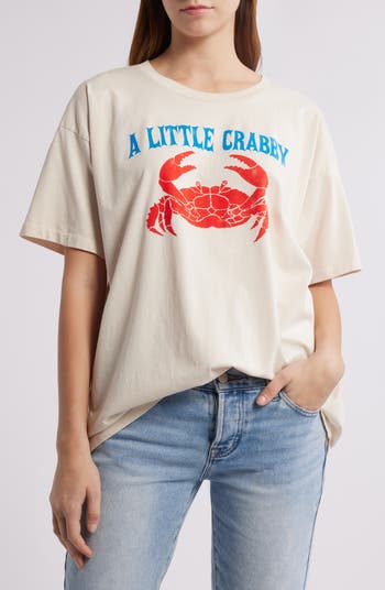 A Little Crabby Cotton Graphic T-Shirt
