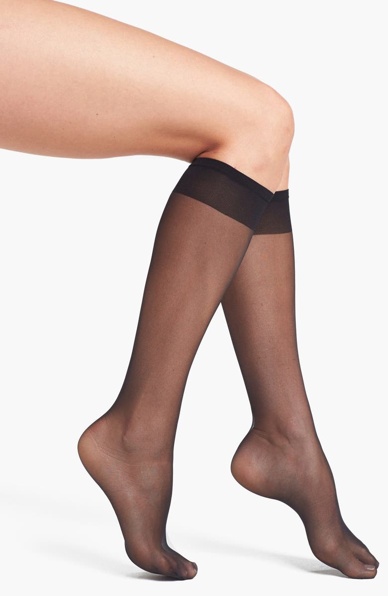 Nordstrom Sheer Toe Knee High Trouser Socks, Alternate, color, 
