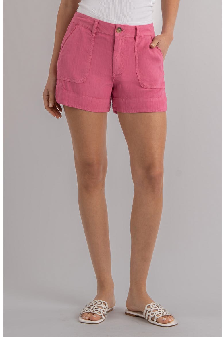 Toni High Waist Shorts, Main, color, LIPSTICK