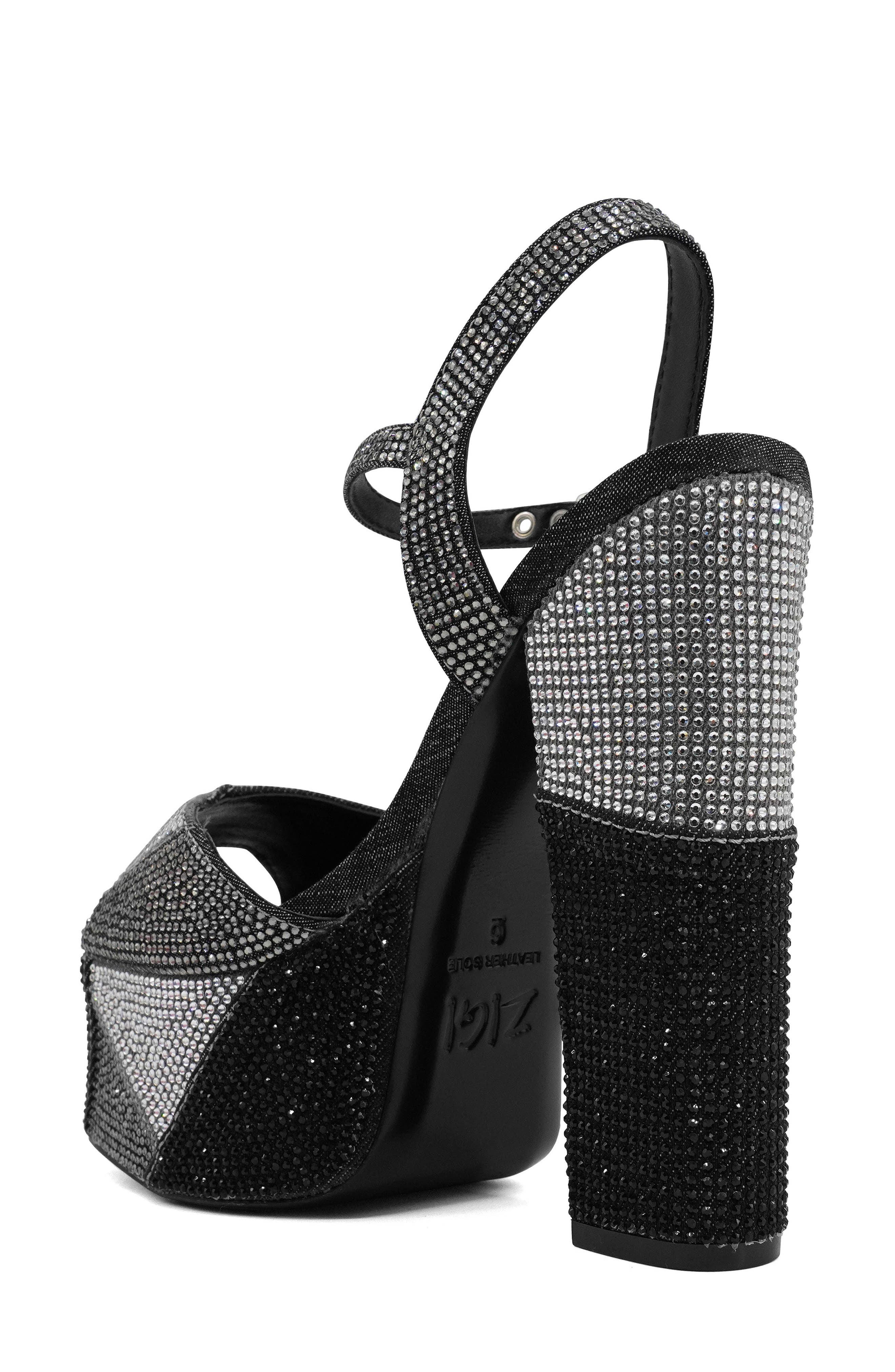 ZIGI Antonia Ankle Strap Platform Sandal, Alternate, color, Black