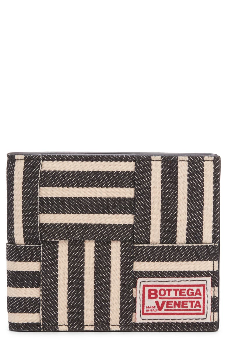 Bottega Veneta Cassette Woven Cotton Bifold Wallet, Main, color, 