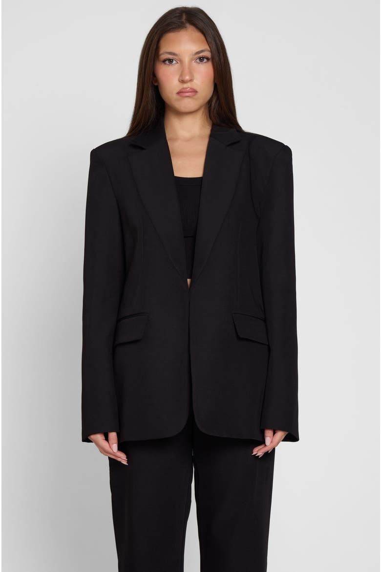 Classic Column Oversized Blazer, Alternate, color, Black