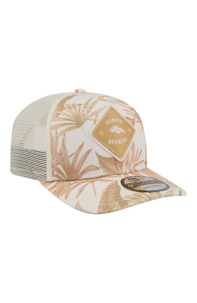 New Era Men's New Era Tan Denver Broncos Tonal Palm COOLERA 9SEVENTY Adjustable Trucker Hat, Alternate, color, Tan