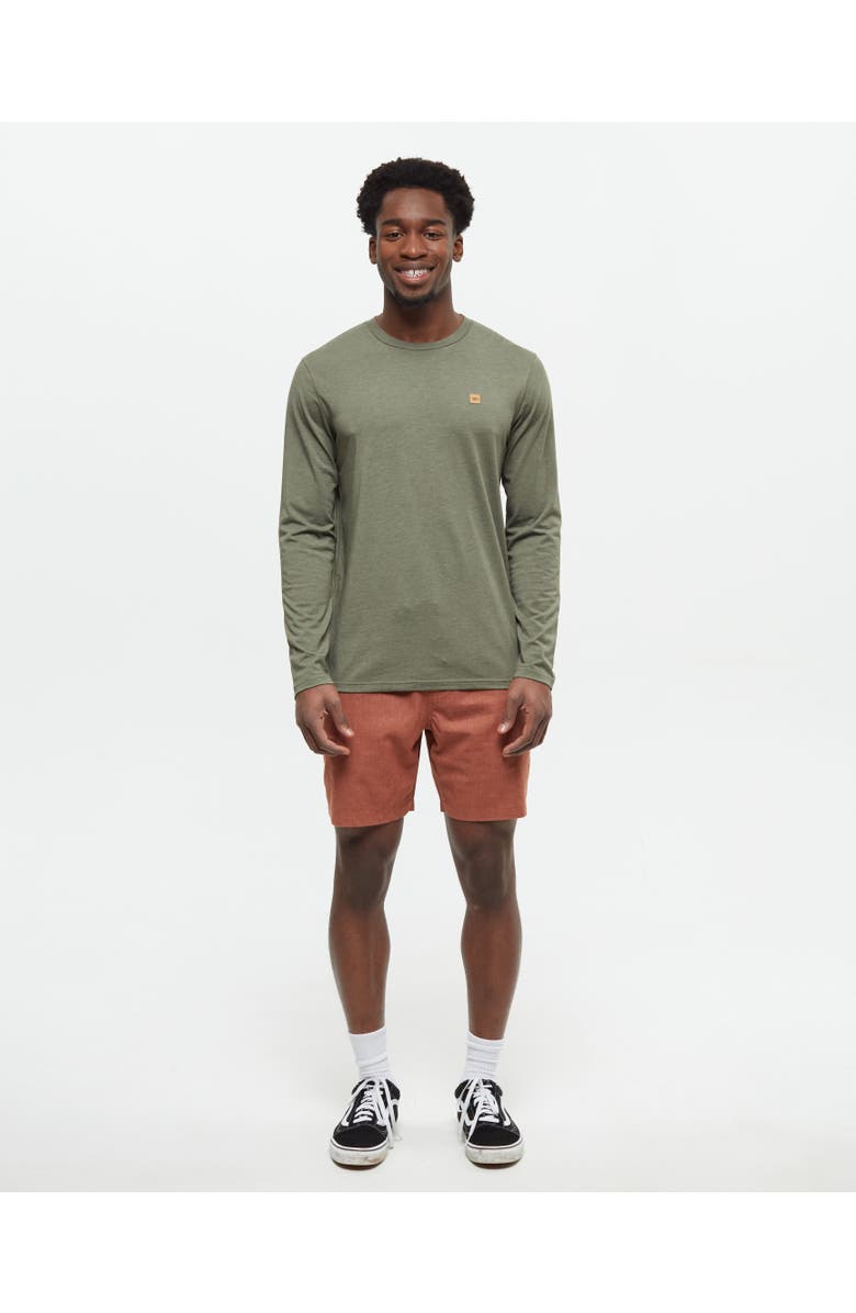 tentree Baker Longsleeve, Alternate, color, Deep Olive Heather