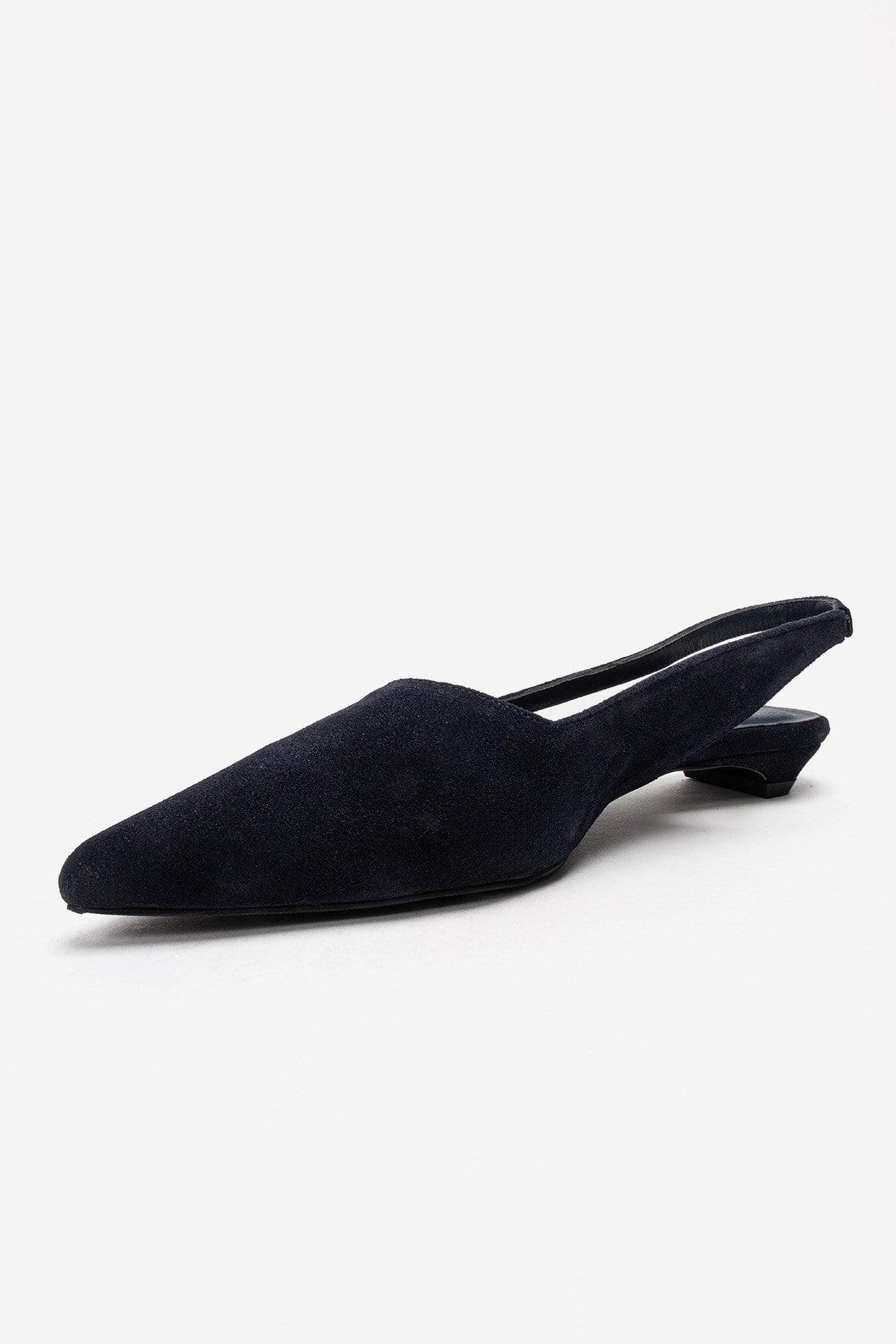 Forever & Always Shoes Berlina Leather Slingback Pump, Alternate, color, Navy Suede