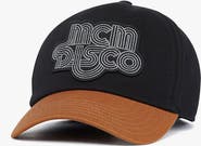 MCM Disco Logo Embroidery Cap in Cotton Twill
