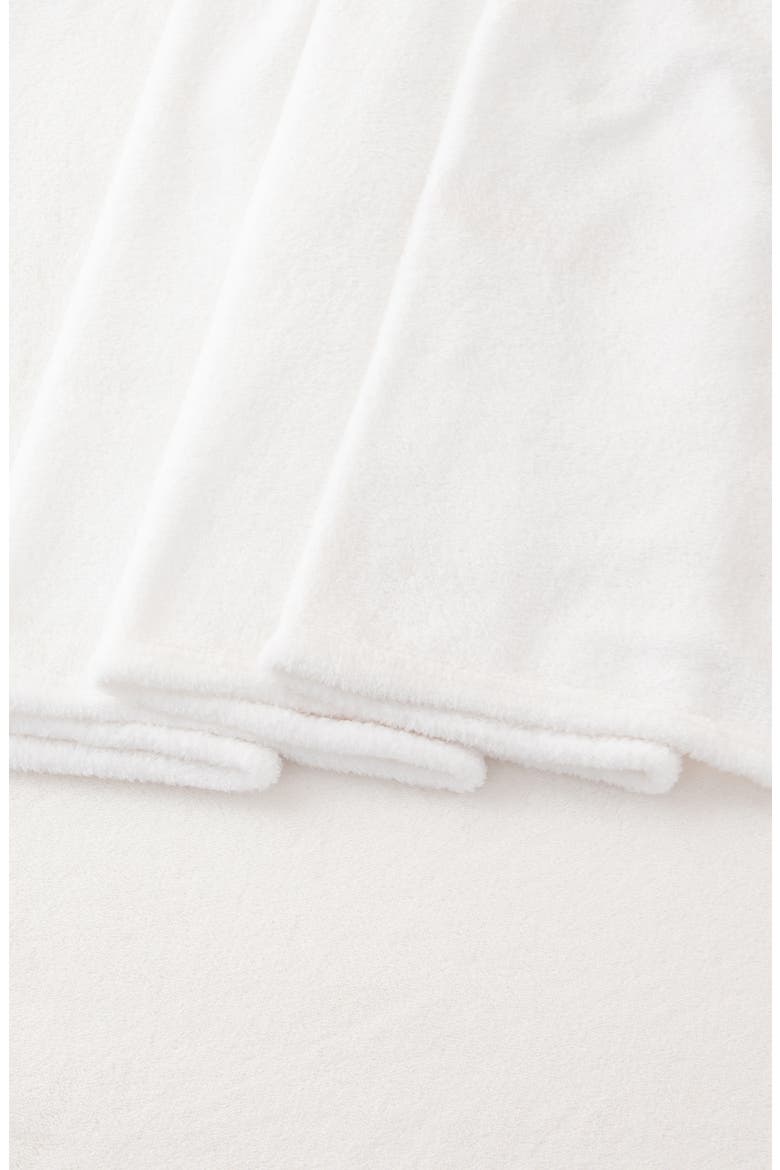 Solid Plush Velour Sheet Set, Alternate, color, WINTER WHITE