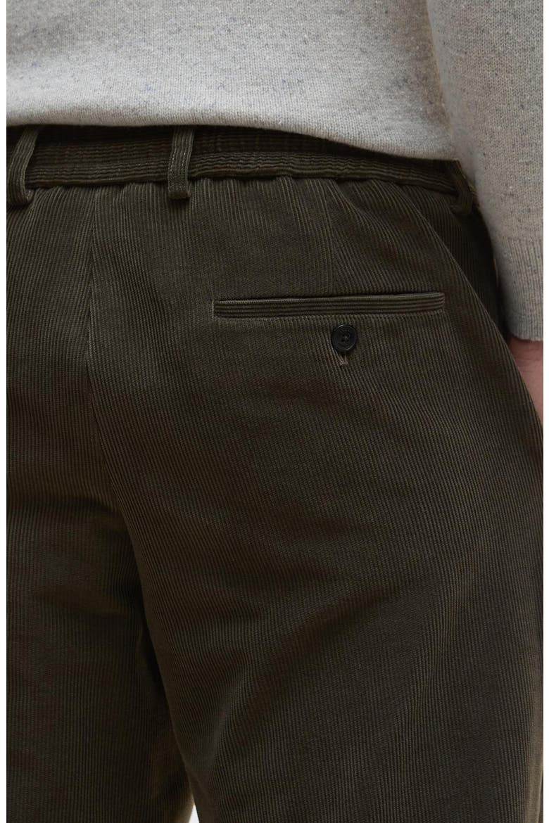 Wallington Pleated Stretch Corduroy Suit Pants, Alternate, color, OLIVE